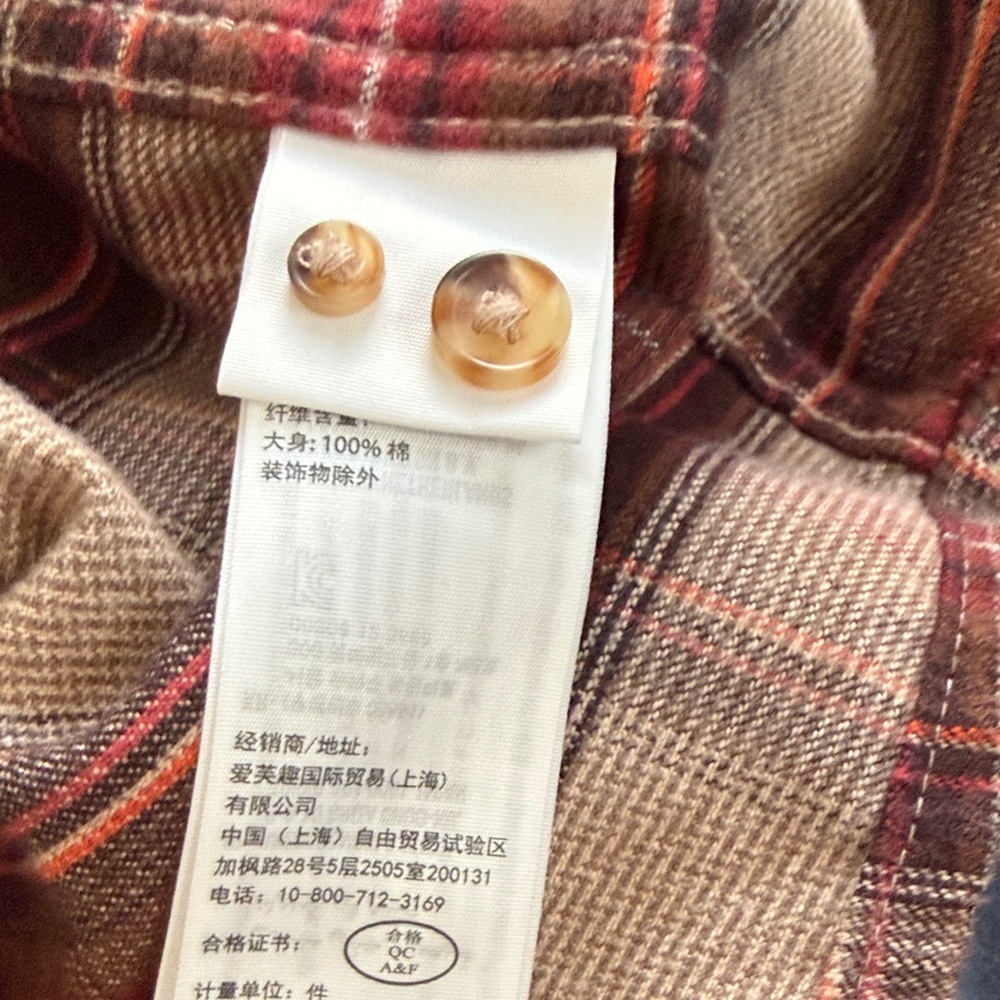 Abercrombie & Fitch Plaid Flannel 100% Cotton Size Medium - Picture 6 of 7